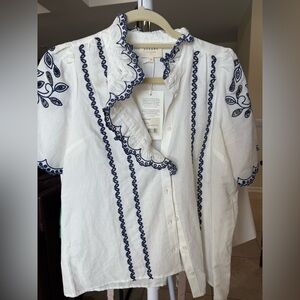Sezane Dalhia Blouse Écru. - Size 34